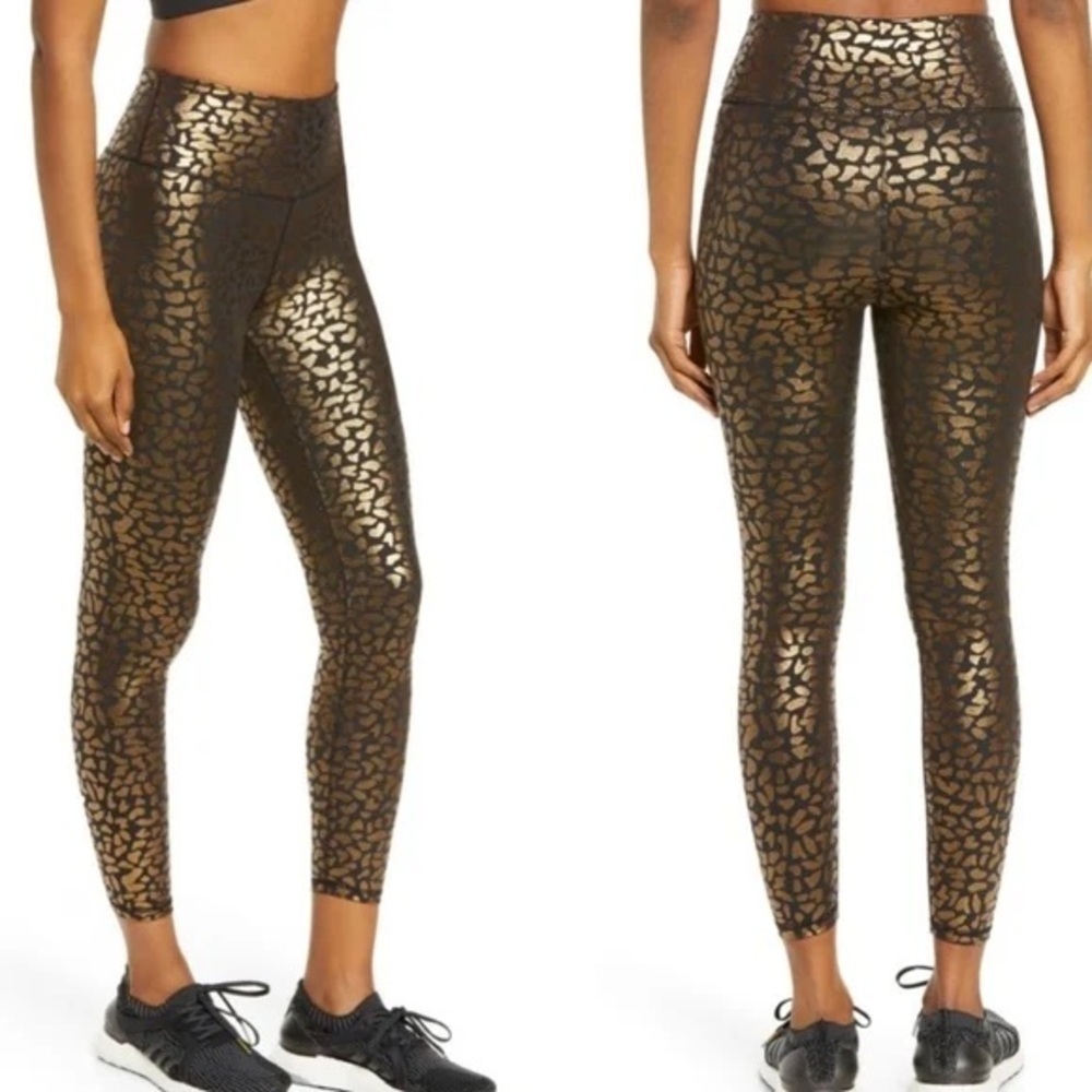 IVL Collective Gold Foil Animal Print Legging - 4